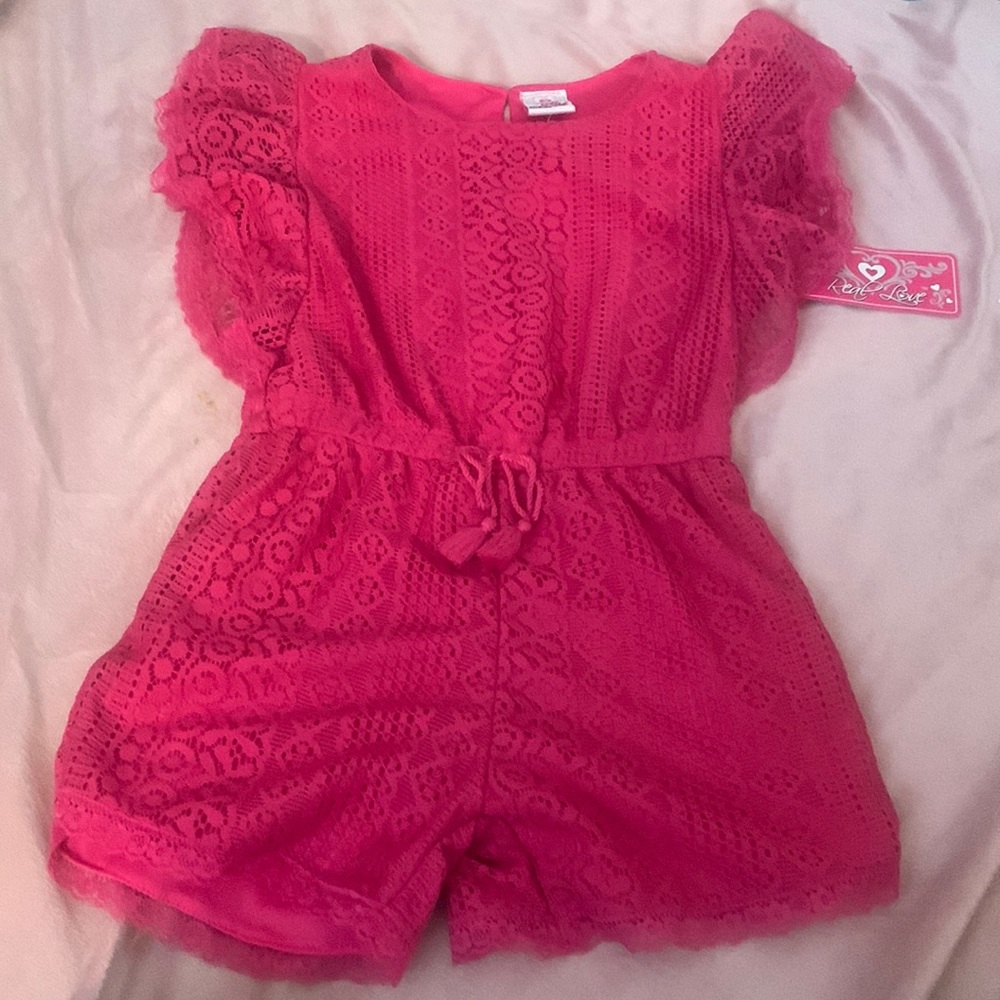 Girls 10/12 pink romper